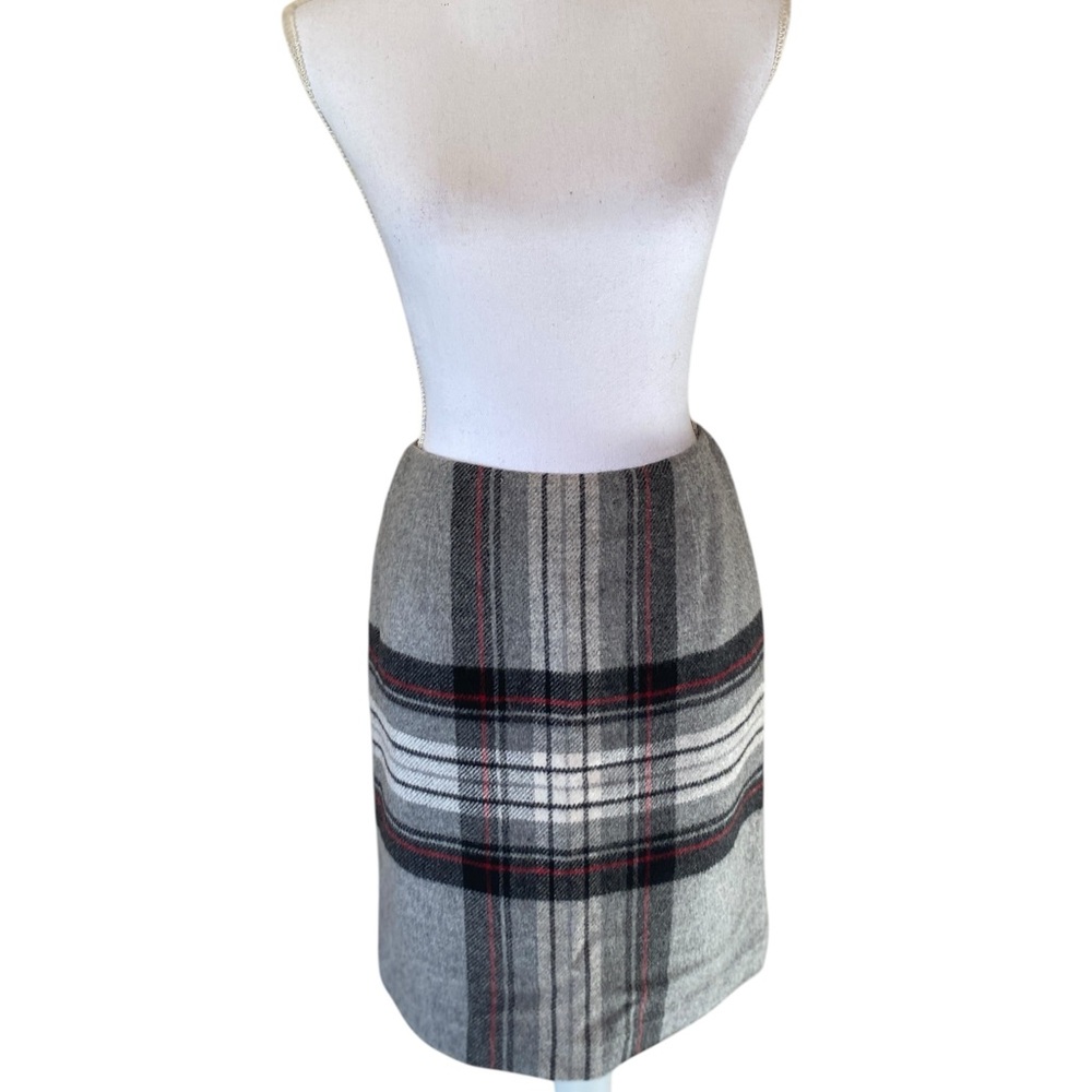 Talbots Plaid Wool Pencil Skirt